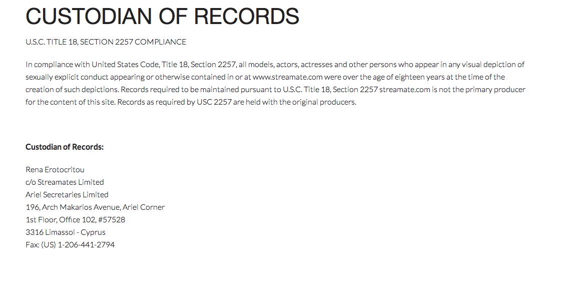 Custodian of Records Policy